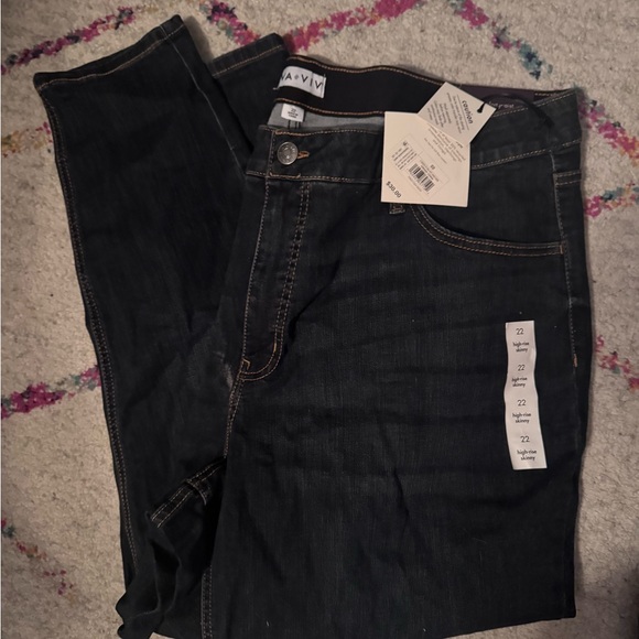 Ava & Viv Denim - Ava and Viv  dark  denim jeans nwt 22